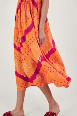 Bandhani Dye Cami Midi Dress