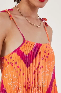 Bandhani Dye Cami Midi Dress