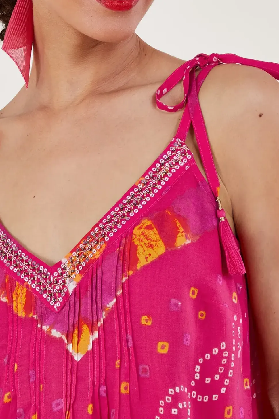Bandhani Dye Cami Top