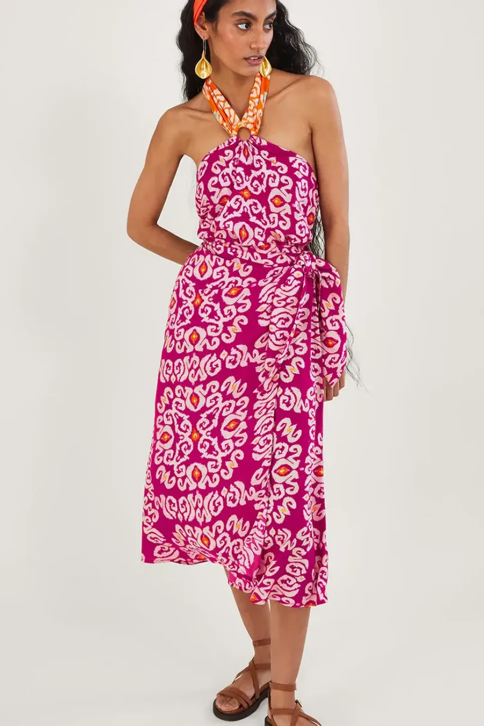 Bandhani Print Sarong Skirt