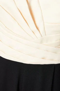 Bardot Jumpsuit With Pleated Bodice