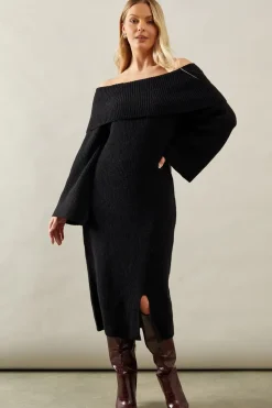 Bardot Midi Knitted Jumper Dress