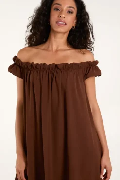 Bardot Off Shoulder Maxi Dress