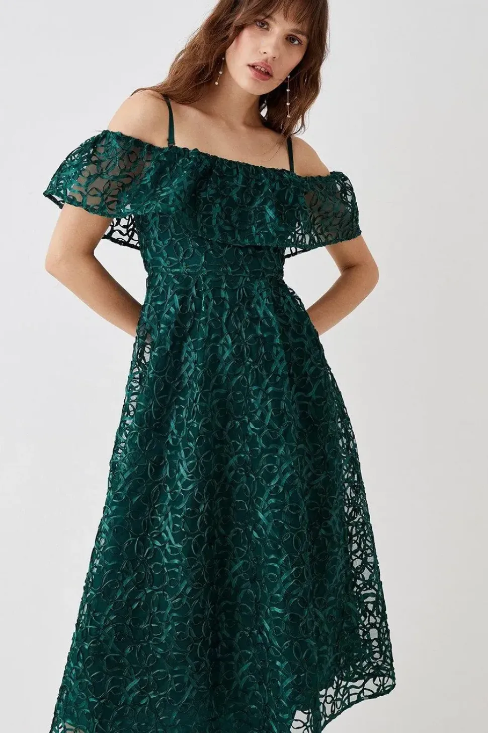 Bardot Overlayer Midi Dress
