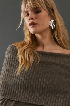 Bardot Slouchy Knitted Maxi Dress
