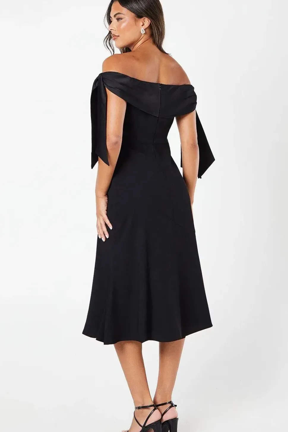 Bardot Tie Shoulder Midi Dress