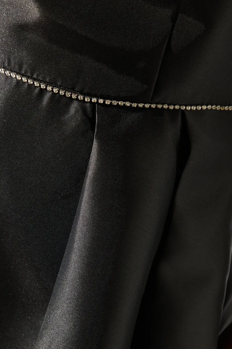 Bardot Twill Full Skirted With Diamante Trim Maxi Dress