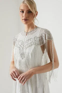 Baroque Embellished Bridal Cape