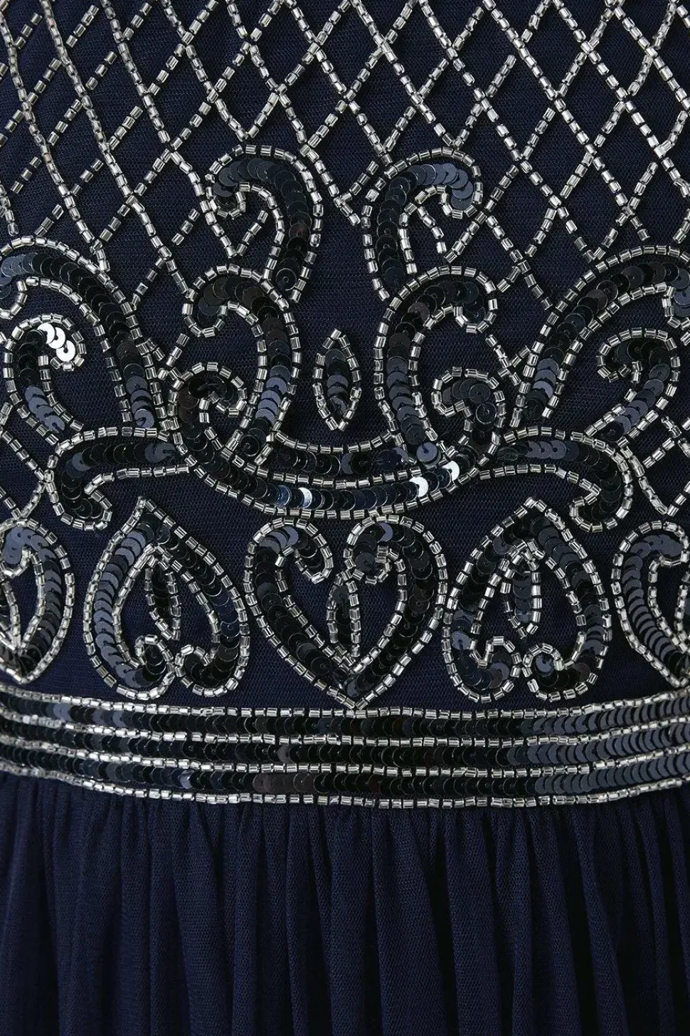 Baroque Embellished Halter Bridesmaid Dress
