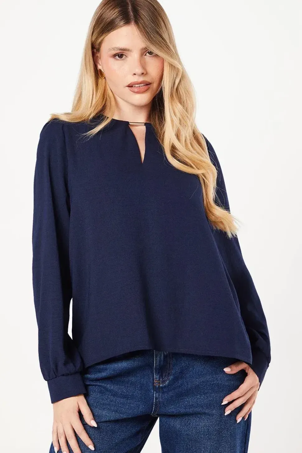 Bar Trim Overhead Blouse