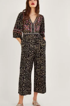 Batik Embroidered Jumpsuit in LENZING邃
