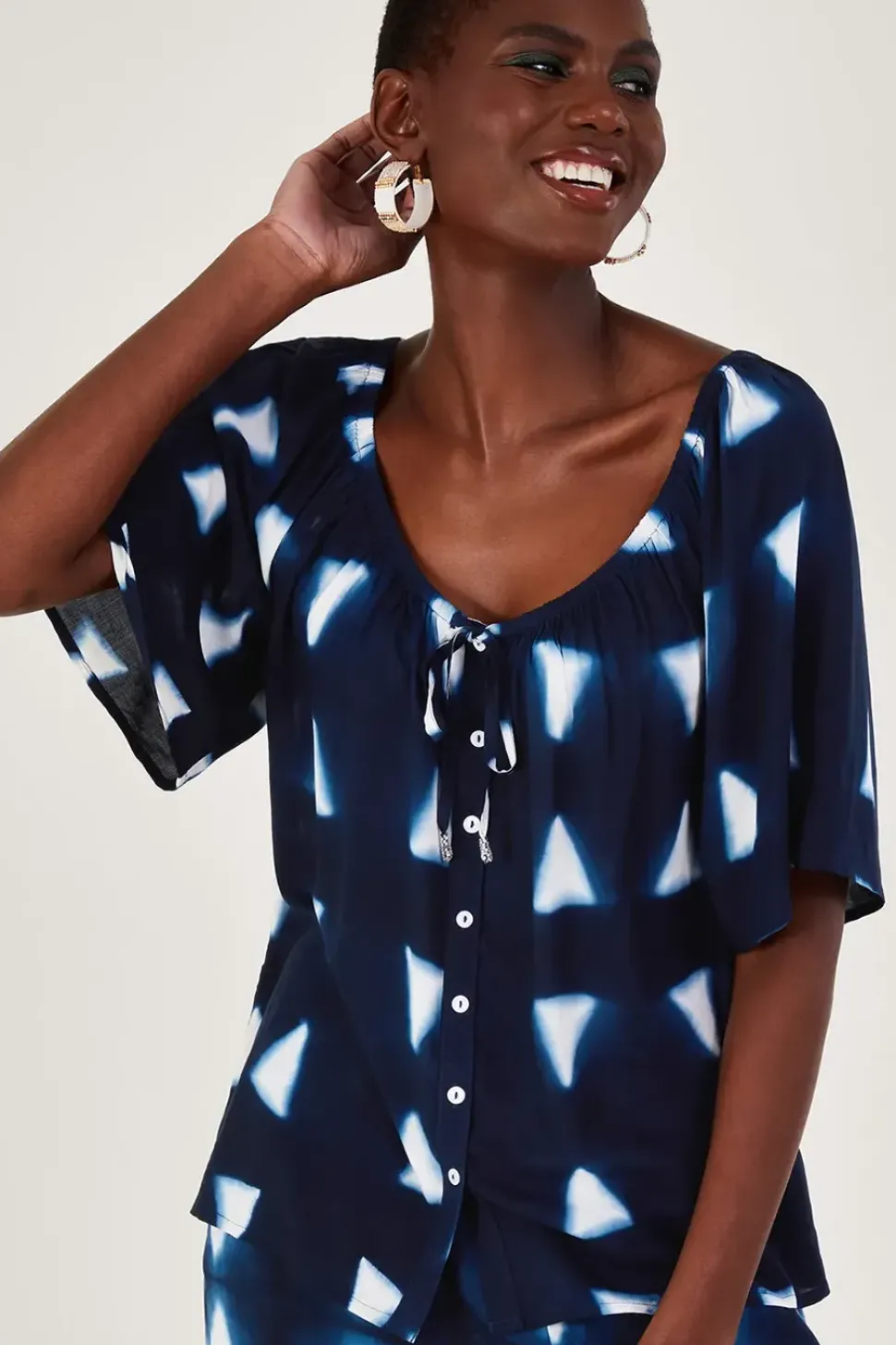 Batik Triangle Top