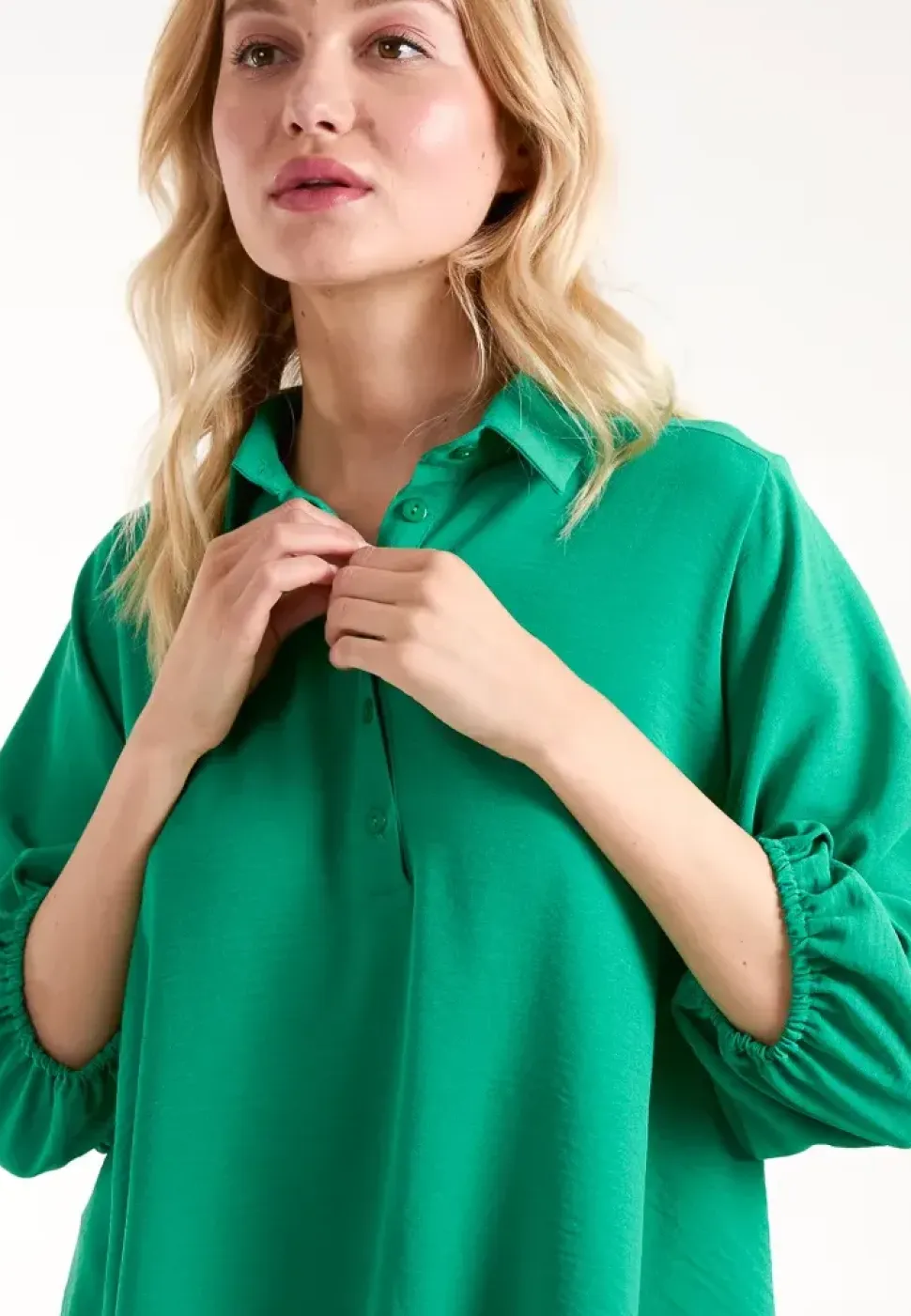 Batwing Shirt With 3/4 Sleeve