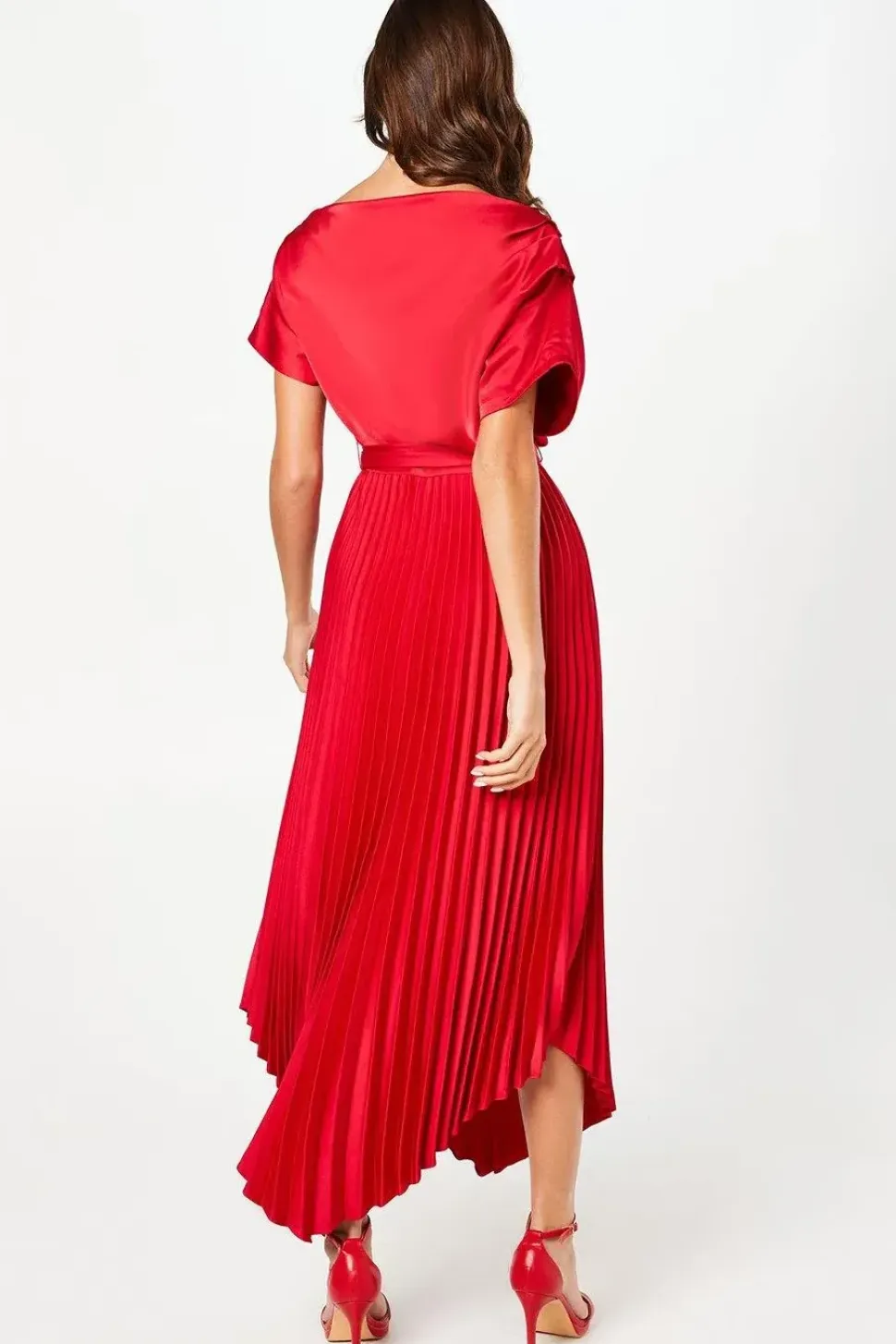 Batwing Tie Waist Midi Dress