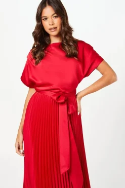 Batwing Tie Waist Midi Dress