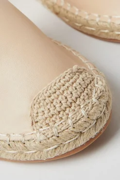 Bea Open Back Closed Toe Espadrille Flat Shoes