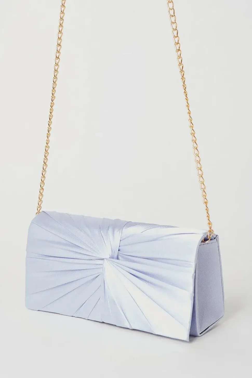 Beauty Twist Front Satin Clutch Bag