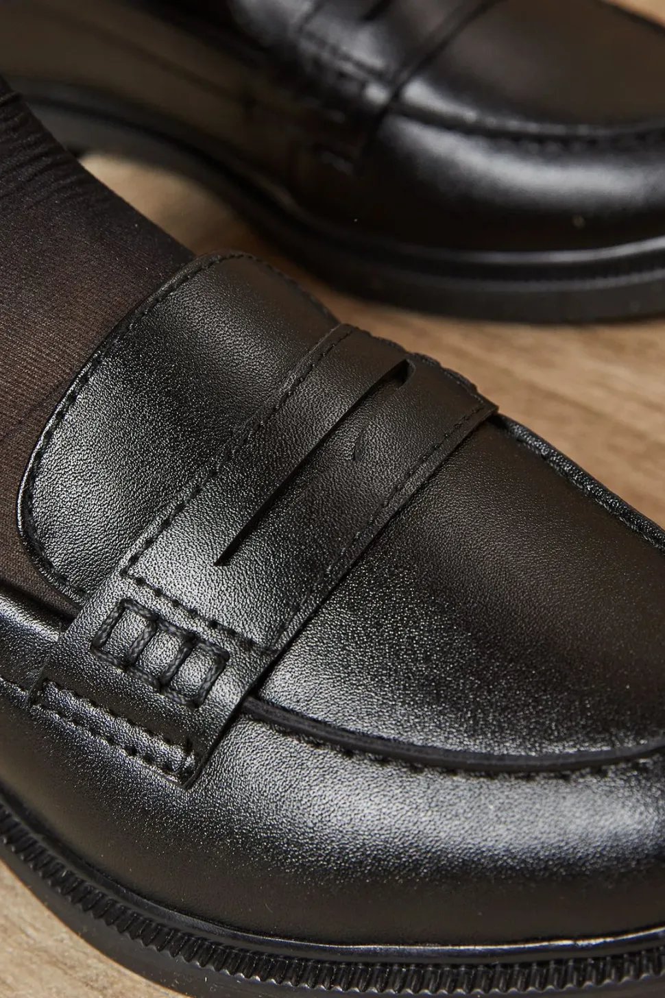 Beech Faux Leather Penny Loafers