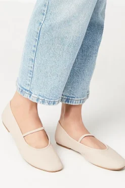 Belarus Elastic Strap Soft Square Toe Ballet Pumps