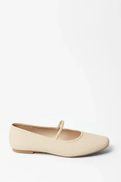 Belarus Elastic Strap Soft Square Toe Ballet Pumps