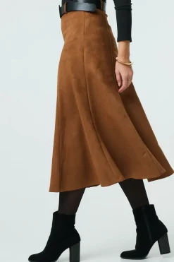 Belt Detail A-Line Maxi Skirt