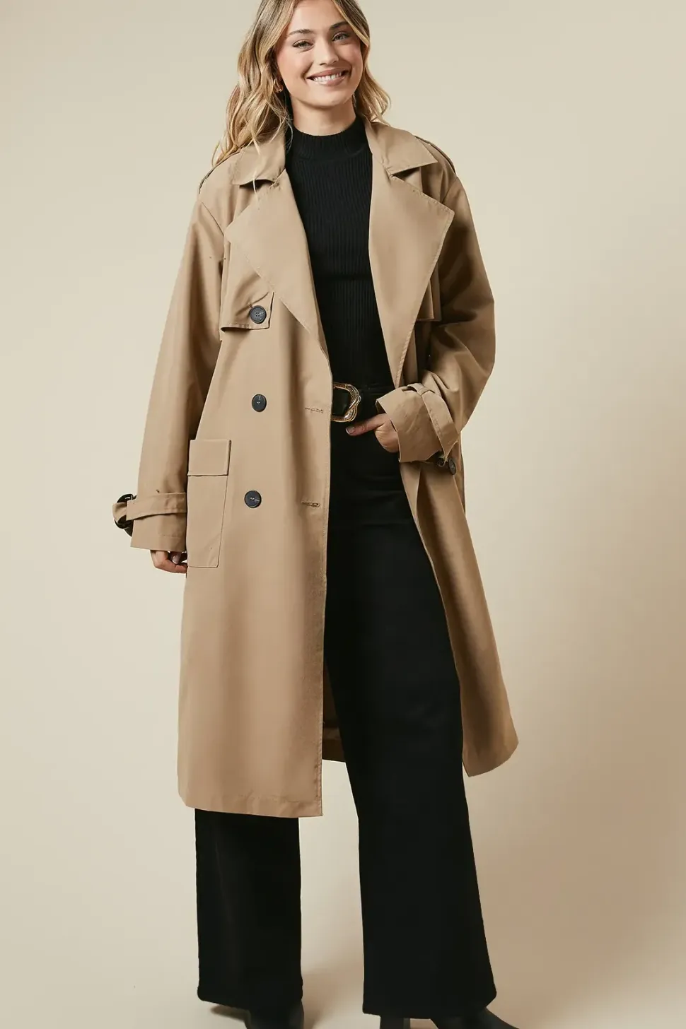 Belt Detail Trench Coat