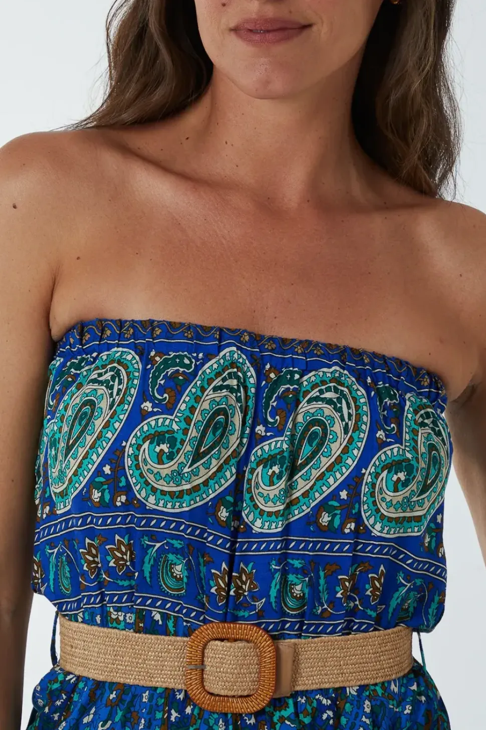 Belted Bandeau Jumpsuit
