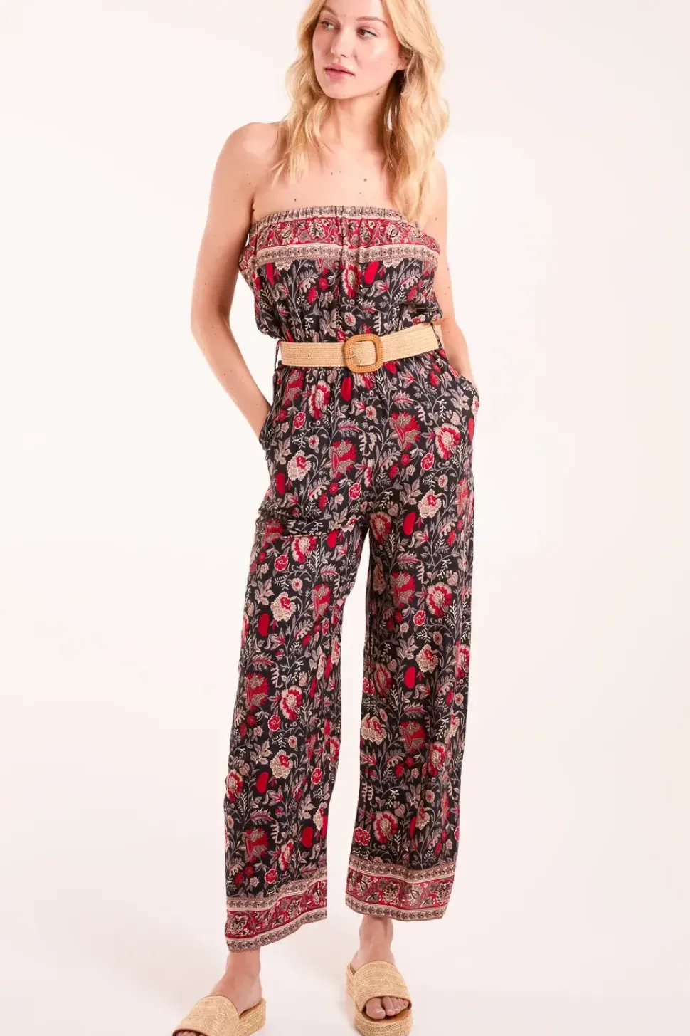 Belted Bandeau Jumpsuit