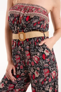 Belted Bandeau Jumpsuit