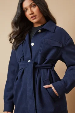 Belted Button Through Jacket