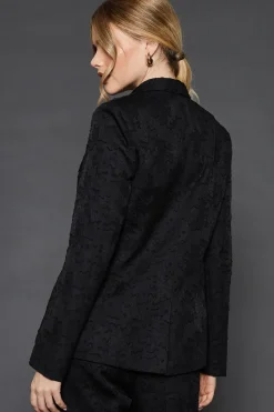 Belted Jacquard Blazer