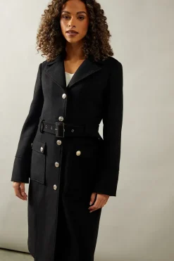 Belted Military Coat