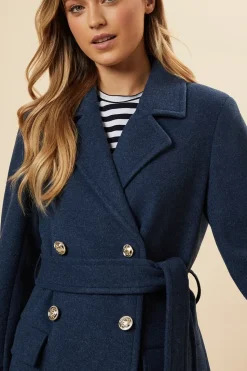 Belted Military Midi Coat