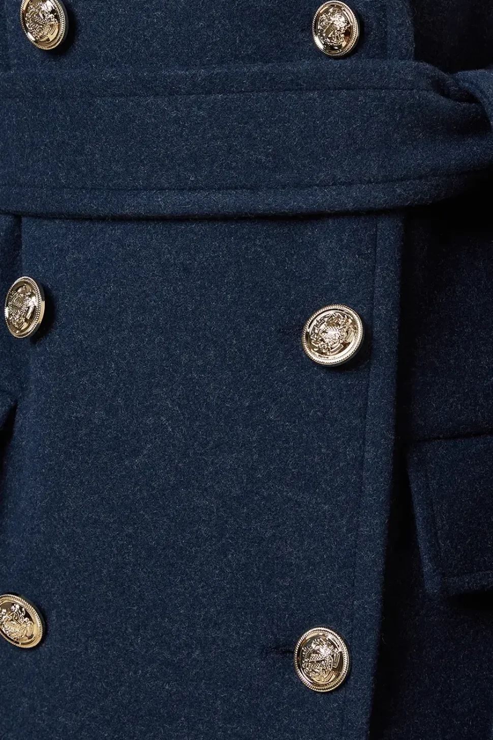 Belted Military Midi Coat