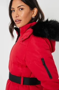Belted Padded Ski Jacket