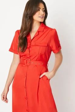 Belted Utility Maxi Dress