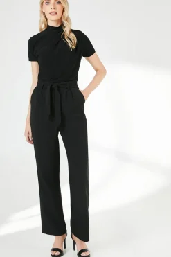 Belted Wide Leg Trouser