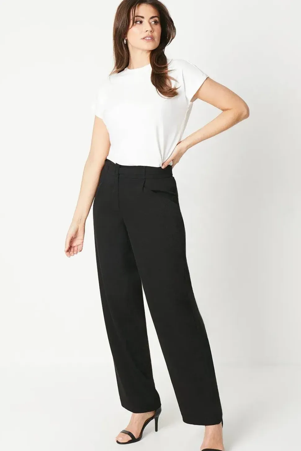 Belted Wide Leg Trouser
