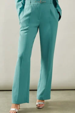 Belted Wide Leg Trousers
