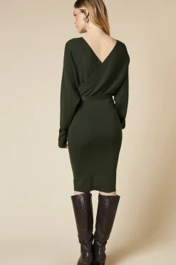 Belted Wrap Jumper Dress