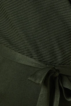 Belted Wrap Jumper Dress