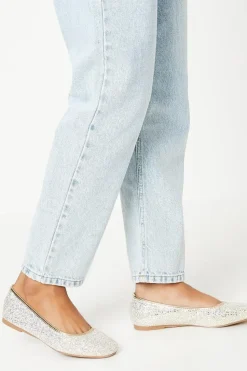Benedict Glitter Soft Square Tope Ballet Pumps
