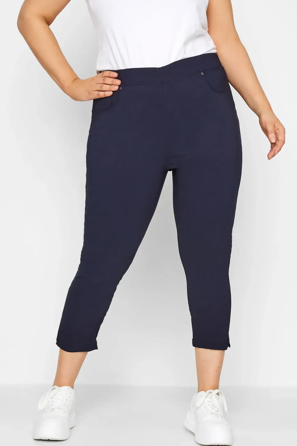 Bengaline Cropped Pull On Trousers