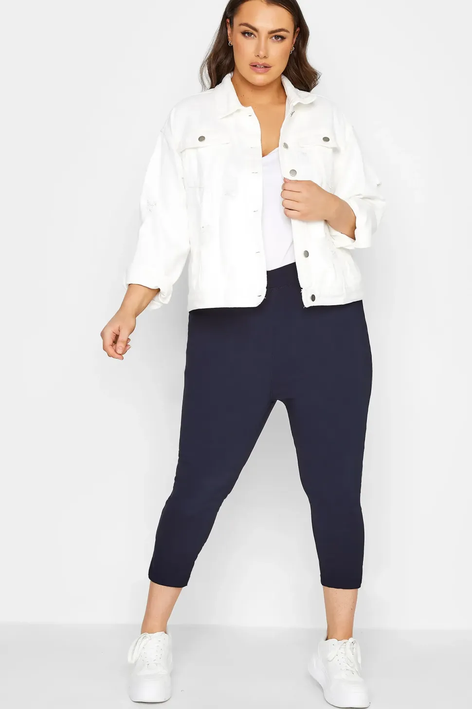 Bengaline Cropped Pull On Trousers
