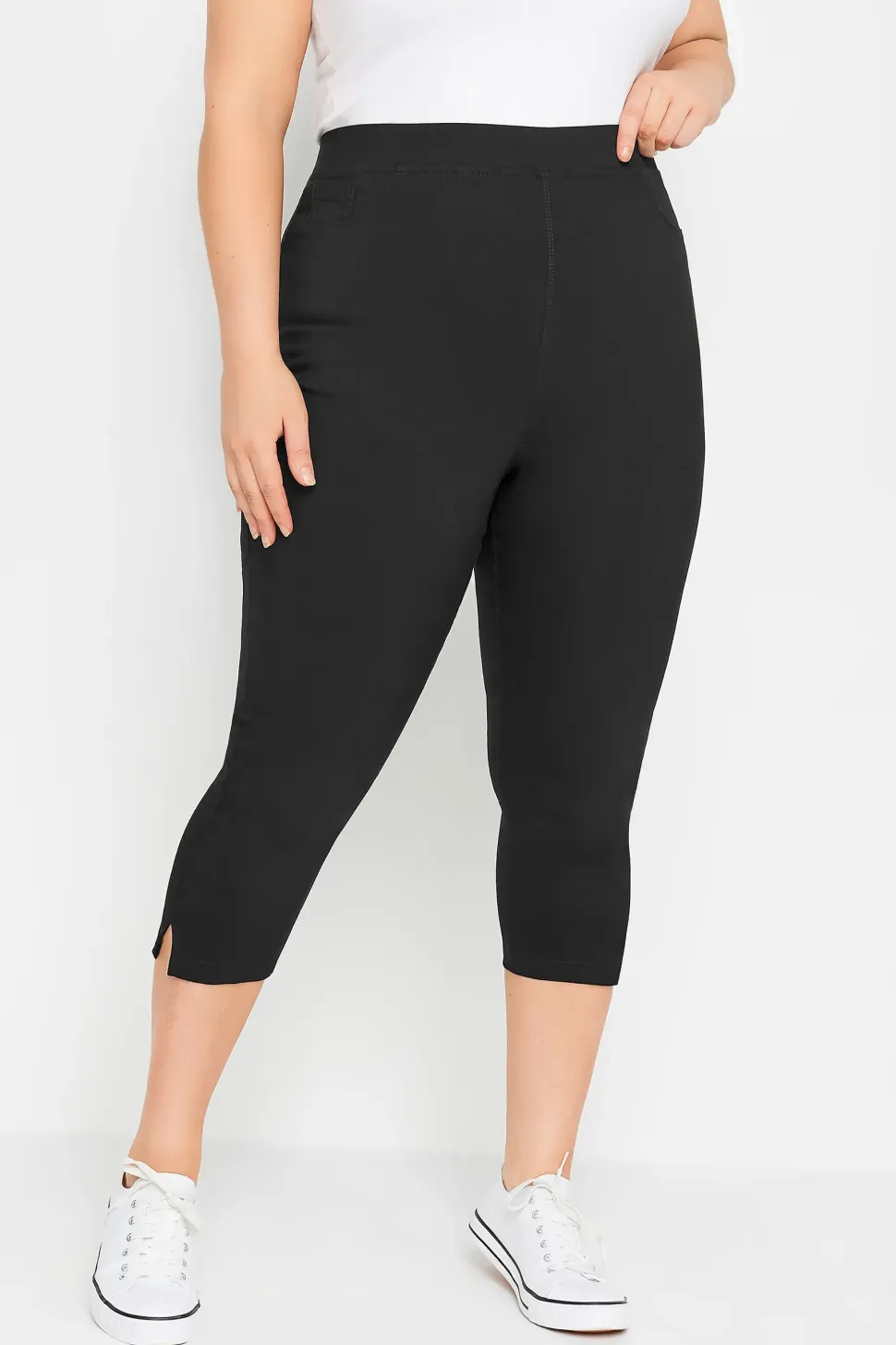 Bengaline Cropped Pull On Trousers