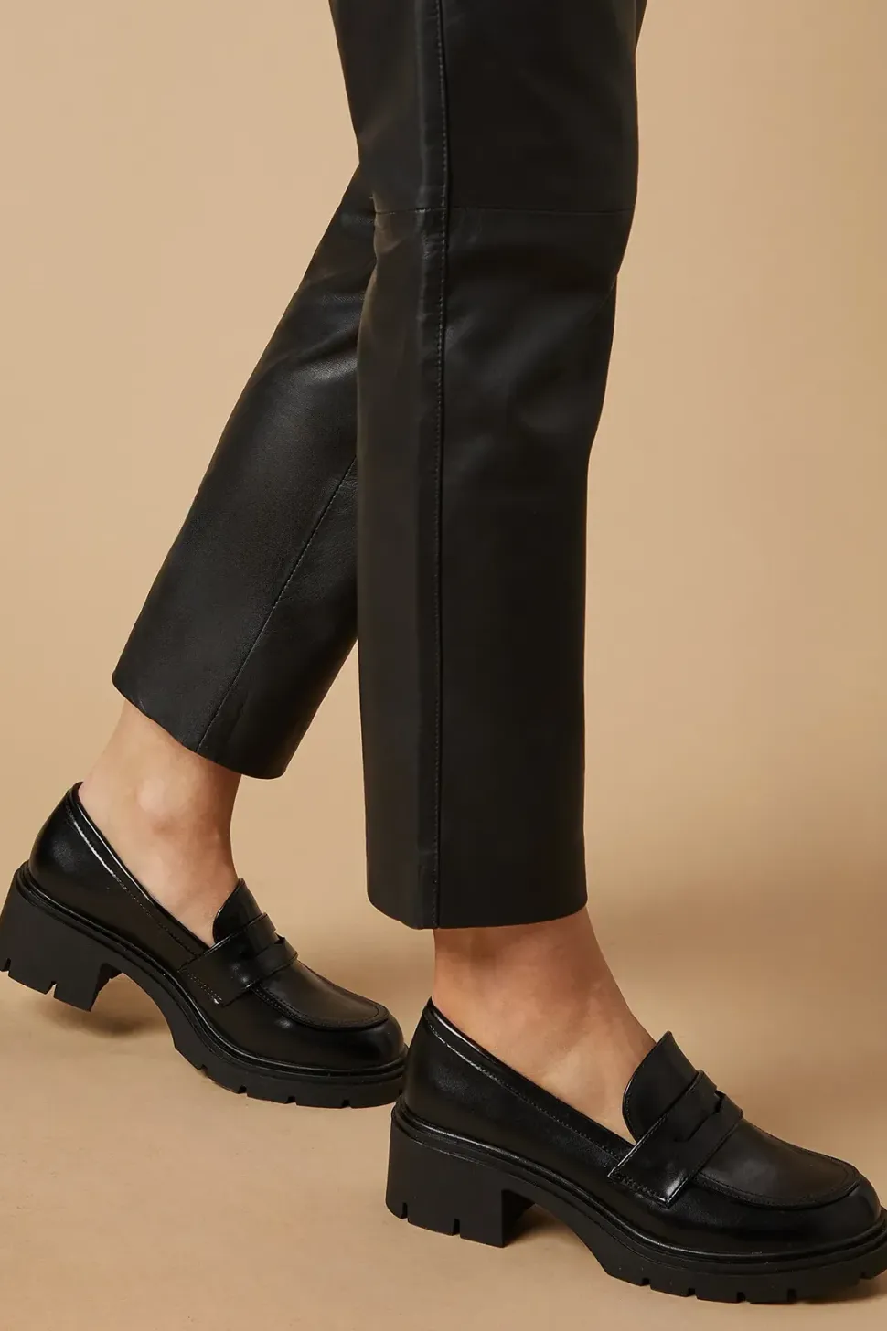 Berit Medium Heel Chunky Penny Loafer