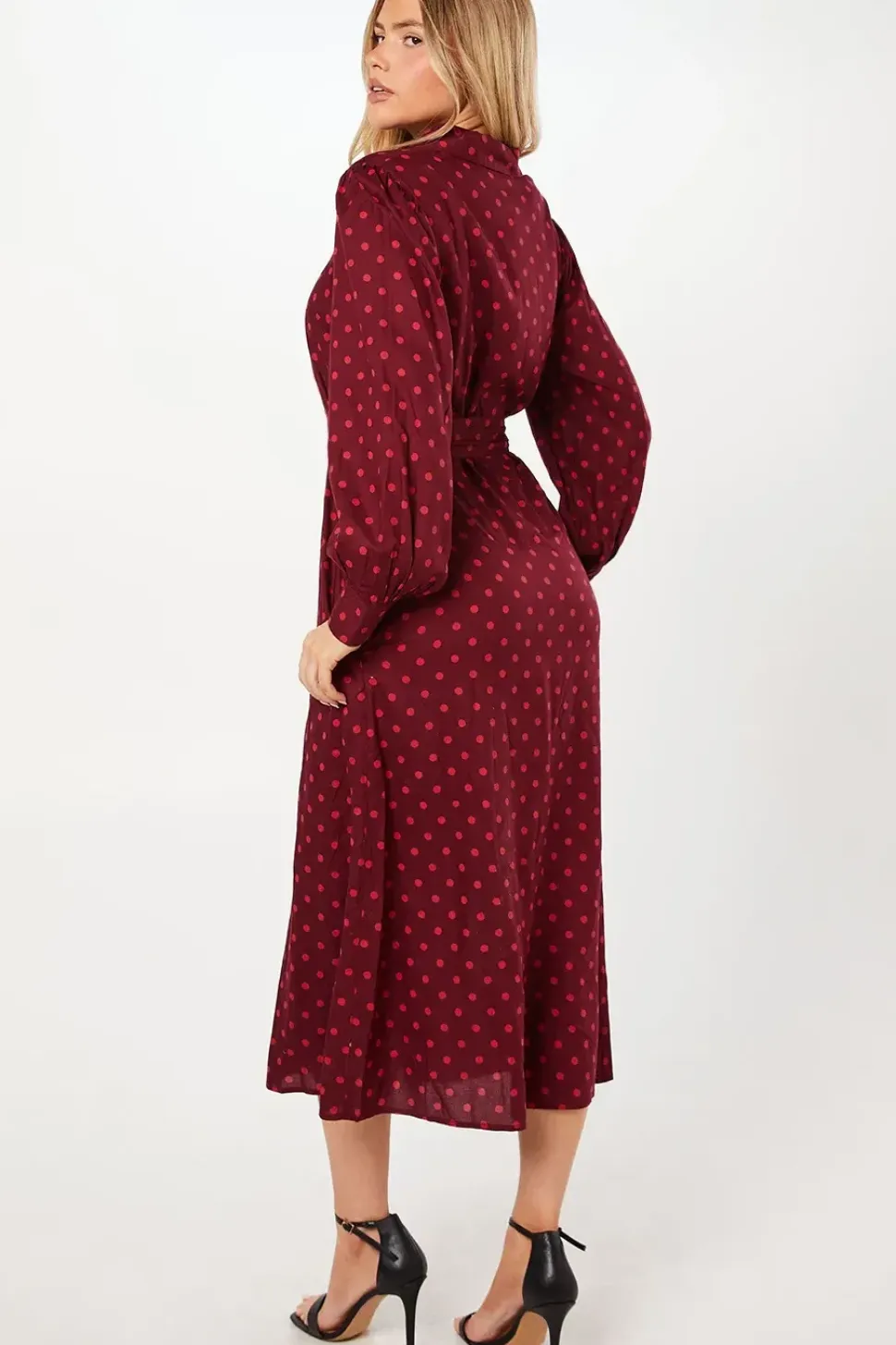 Berry Spot Shirt Dress