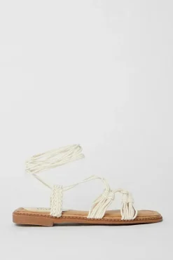 Betty Strappy Macrame Flat Sandals
