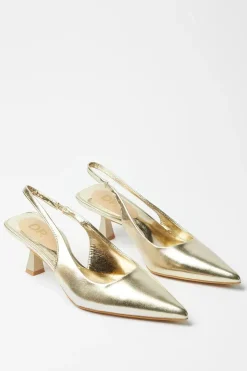 Bianca Pointed Kitten Heel Slingback Court Shoes