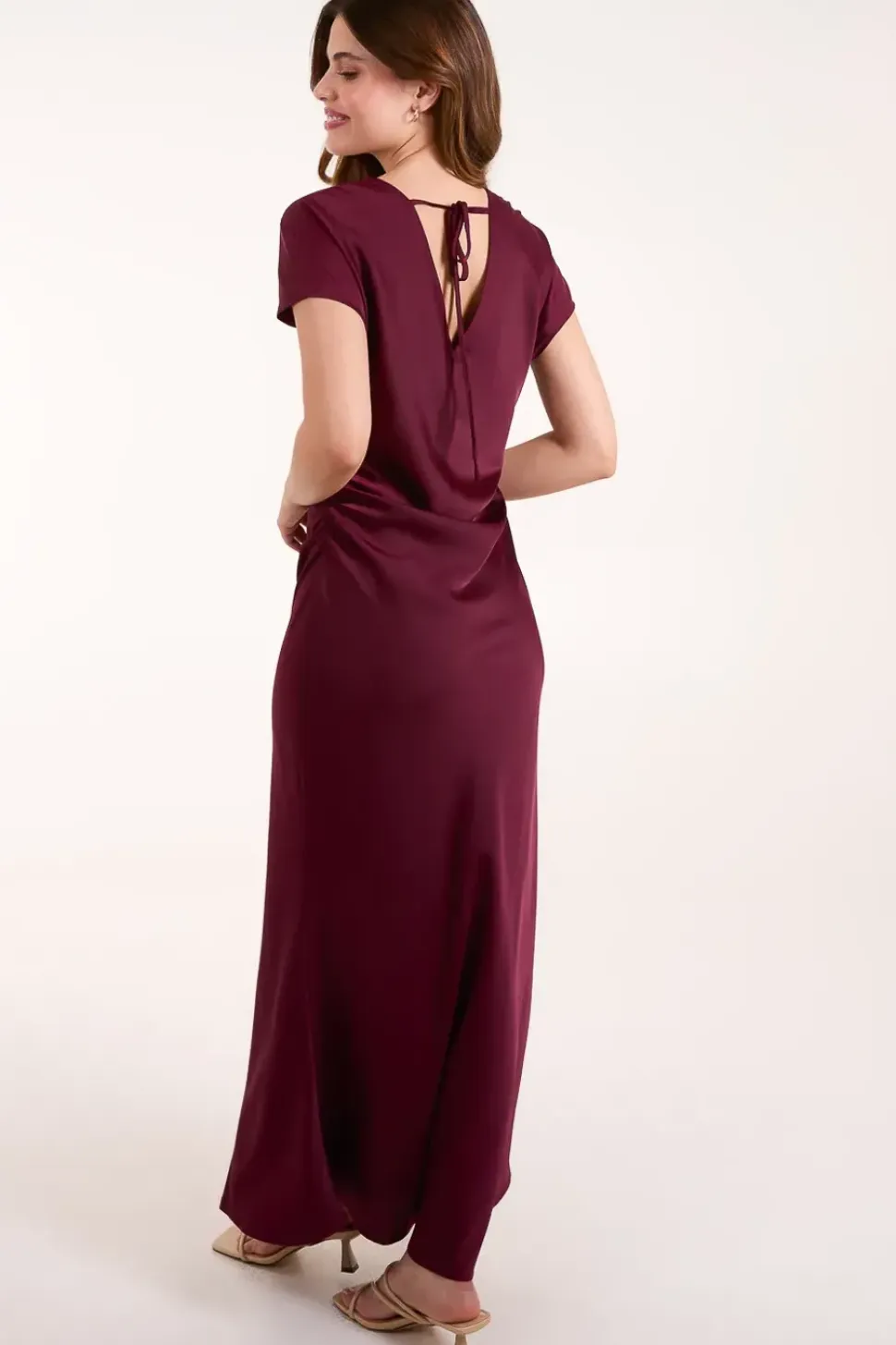 Bias Cut Batwing Slip Dress